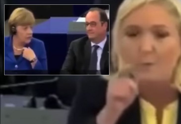 Страхотен екшън в Европарламента! Марин льо Пен разпердушини Меркел и Оланд по невиждан начин (ВИДЕО)